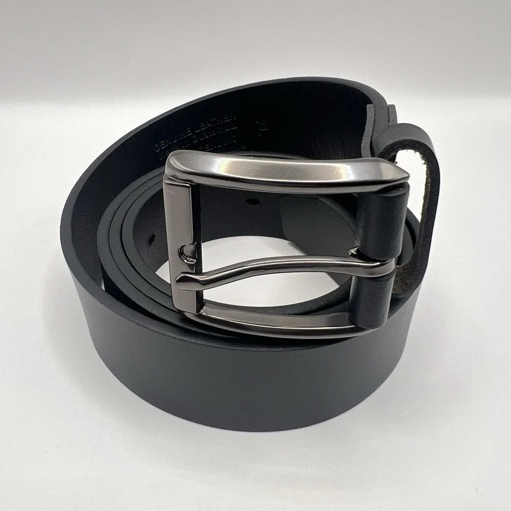 Goodfellow Genuine Leather Belt XL Black Classic Minimalist Work Casual